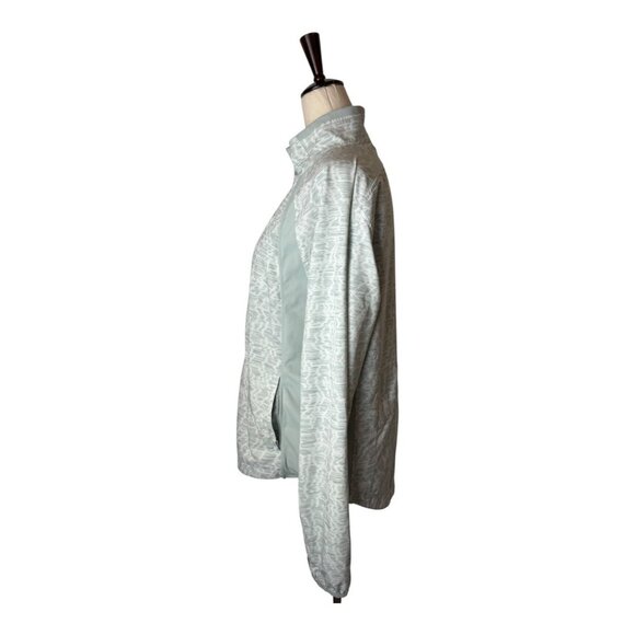 Athleta Jacket Women Medium Gray White Run With‎ It Printed Athletic Athleisure - Picture 5 of 15